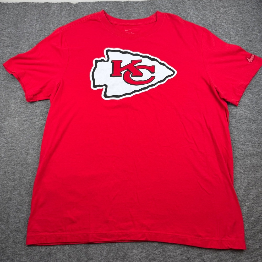 Nike Kansas City Chiefs T Shirt Mens Large Red NFL Arrowhead Graphic Tee